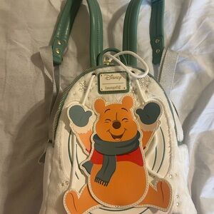 Loungefly Disney Backpack with Green and Silver Accents